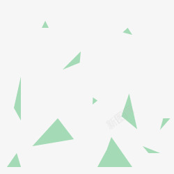 绿色三角形散落漂浮素材