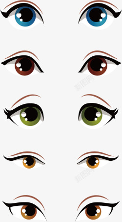 各种类型的眼睛矢量图素材