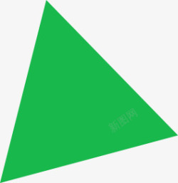 绿色三角形装饰漂浮素材