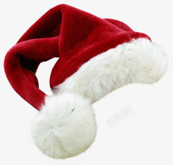 实物圣诞松枝实物圣诞帽高清图片