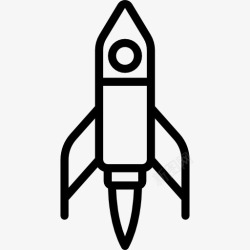太空船发射火箭图标高清图片