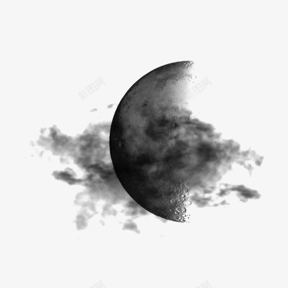 月亮元素png免抠素材_88icon https://88icon.com 乌云 唯美 手绘月亮 月亮免扣元素 水墨月亮