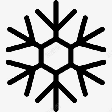 冬天雪树冰晶图标图标