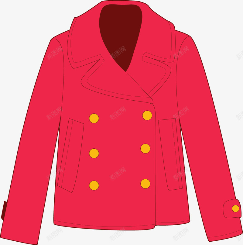 粉红色皮衣御寒外套矢量图ai免抠素材_88icon https://88icon.com 厚外套 外套 御寒 御寒外套 皮衣外套 粉红色 矢量图