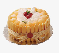 奶油水果水果球奶油蛋糕高清图片