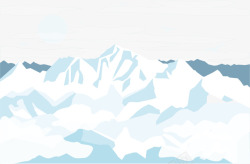 雪山矢量图素材