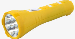 黄色手电筒横放素材