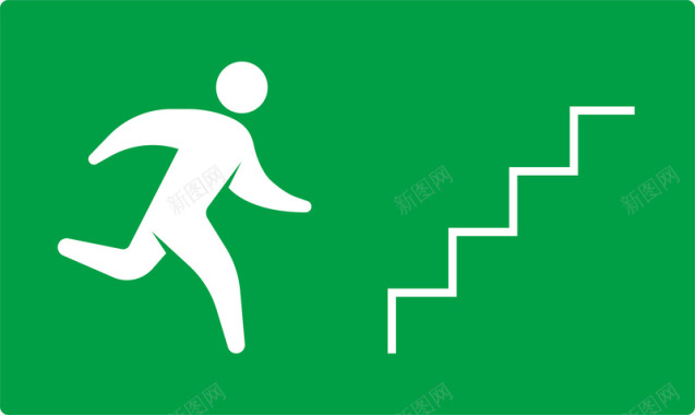 设计绿色向上楼梯图标图标