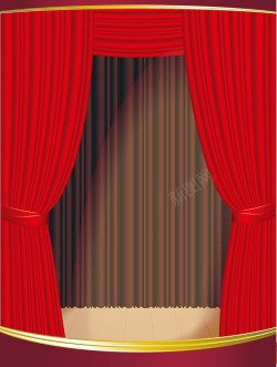 红天鹅剧院红幕布高清图片