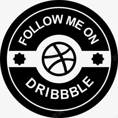 复古徽标Dribbble复古徽章图标图标