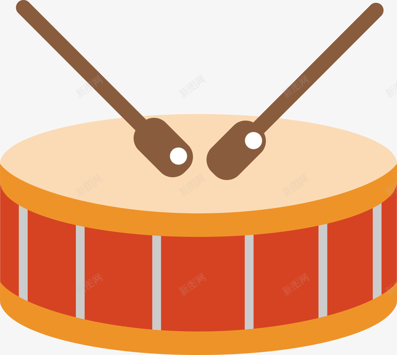 卡通鼓png免抠素材_88icon https://88icon.com PNG图 PNG图下载 乐器 创意卡通 卡通 卡通插图 小鼓 插图 敲鼓 鼓