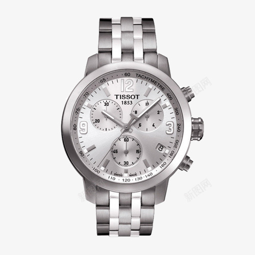 天梭三眼计时石英手表png免抠素材_88icon https://88icon.com PRC200 TISSOT 产品实物 名牌手表 男士手表 腕表