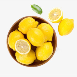 柠檬黄背景鲜柠檬高清图片