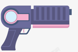 浅紫色卡通镭射枪素材
