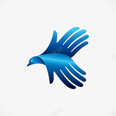 蓝色墨点素材创意蓝色企业logo图标图标