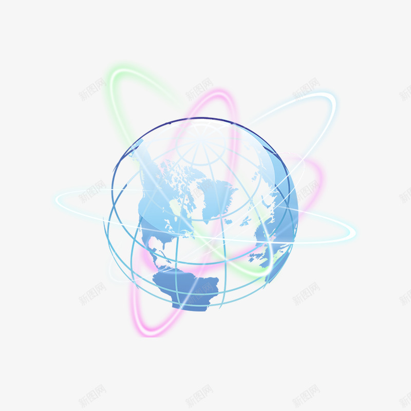 多彩圆环绕地球科技感图psd免抠素材_88icon https://88icon.com 地球 地球光环 地球投影 投影 旋转地球 科技小 科技小元素 科技感 科技蓝 蓝色地球