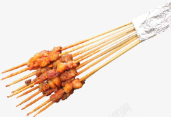 中国味道小吃新疆风味羊肉串烧烤高清图片