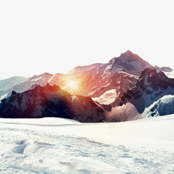 雪山景观冬天的风景高清图片