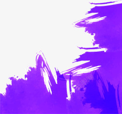 紫色涂鸦水彩边框素材