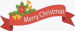 圣诞袜标题框精美花丛圣诞横幅矢量图高清图片