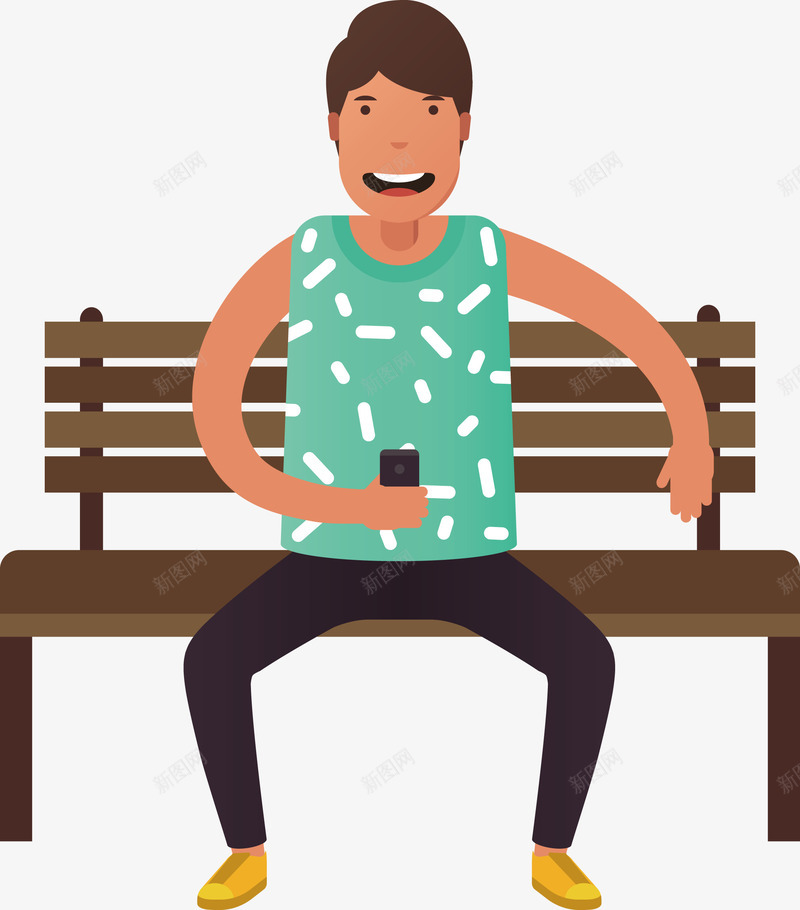 坐在椅子上玩手机的男士矢量图eps免抠素材_88icon https://88icon.com 玩手机 玩手机PNG 男士 男子玩手机 矢量玩手机 褐色椅子 矢量图