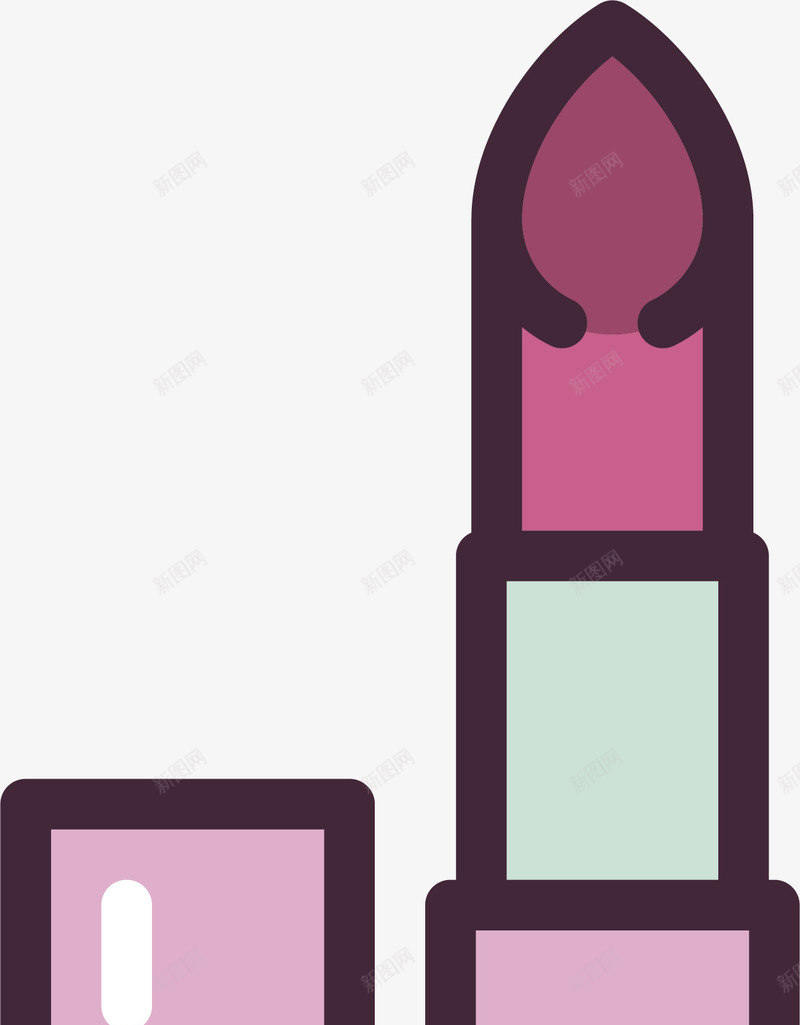 手绘口红矢量图ai免抠素材_88icon https://88icon.com 化妆 口红 女士用品 手绘 矢量图