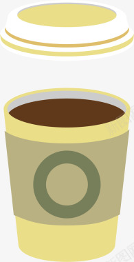 开盖纸盒开盖的胶囊咖啡饮品矢量图图标图标