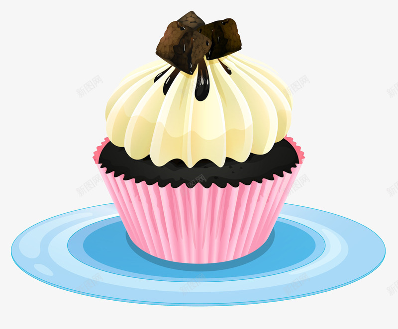 纸包蛋糕上的巧克力块png免抠素材_88icon https://88icon.com 乳酪 乳酪蛋糕 吃的 含有脂肪的 奶酪 巧克力块 带有奶油的 甜品 甜的卡通 甜食 蛋糕 食物