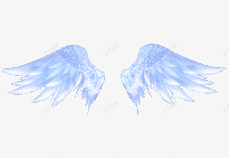 翅膀png免抠素材_88icon https://88icon.com 两个翅膀 天使的翅膀 天使羽翼 水晶翅膀 蓝色翅膀