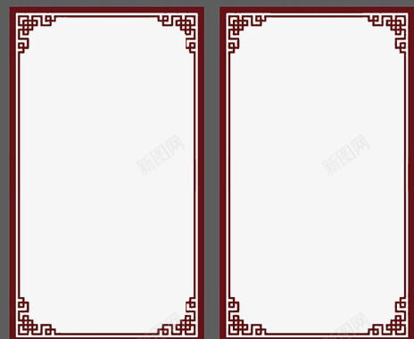 中国风龙凤矢量素材边框相框图标矢量图图标