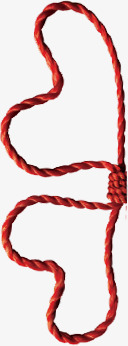 红色心形绳子素材