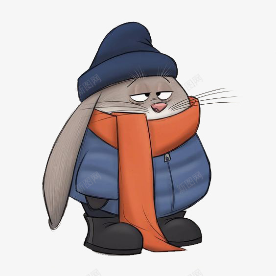 戴围巾的兔子png免抠素材_88icon https://88icon.com 兔子 冬天 围巾 帽子 羽绒服 装饰素材