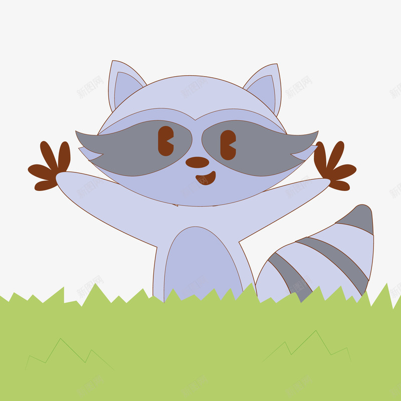 卡通草地上可爱的小动物矢量图ai免抠素材_88icon https://88icon.com 动物设计 卡通 可爱 大自然 扁平化 手绘 草地 矢量图