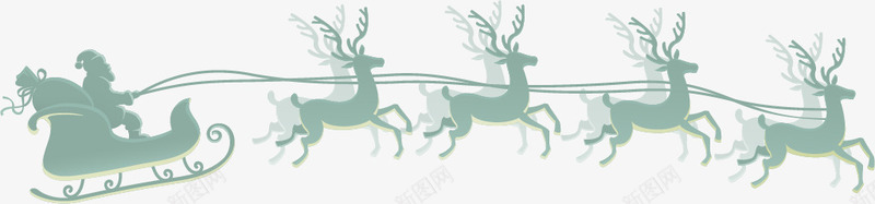 卡通圣诞节元素矢量图ai免抠素材_88icon https://88icon.com 元素 卡通 圣诞老人 圣诞节 麋鹿 矢量图
