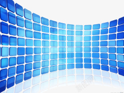 立体抽象蓝色方块科技背景素材