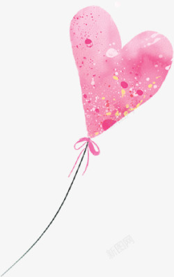 粉色爱心形状涂鸦效果素材