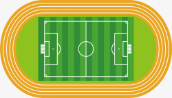 足球手绘操场足球场矢量图高清图片