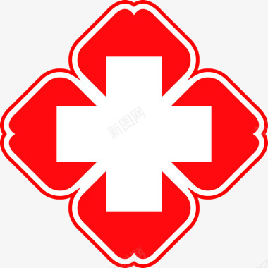 闪闪红星红色红十字会医院标志图标图标