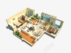 家具模型3D室内效果图高清图片