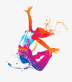 舞蹈社团跳跃的女人高清图片