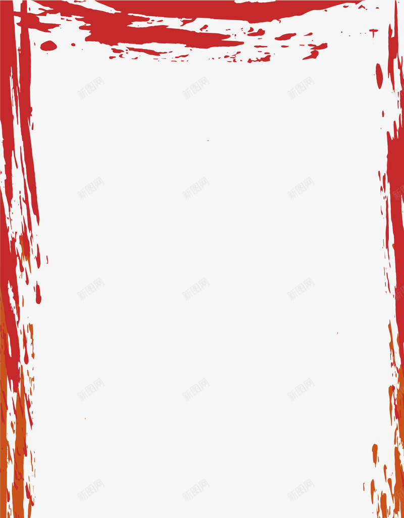 红色线条框架png免抠素材_88icon https://88icon.com 斑斓水彩 清新涂料 清新纹路 红色科技 线条花纹 边框纹理