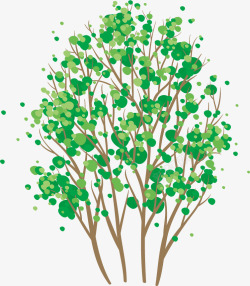 绿色树木春季海报素材