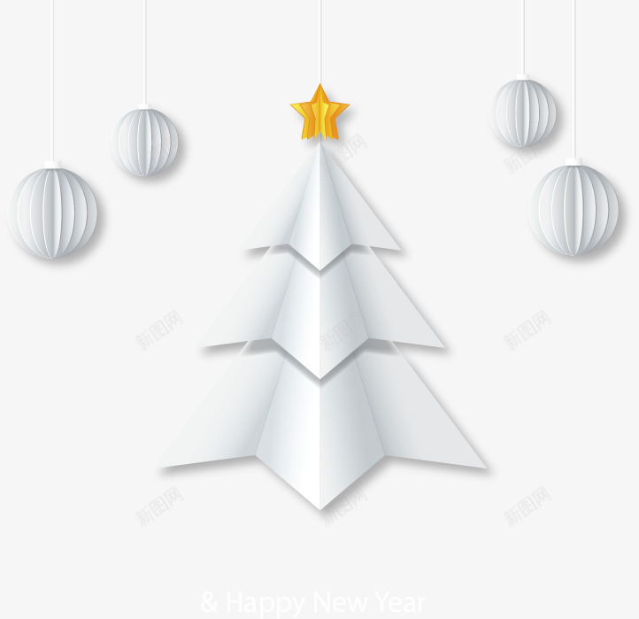 白色折纸圣诞树贺卡png免抠素材_88icon https://88icon.com 圣诞树贺卡 折纸圣诞树 折纸贺卡 白色折纸