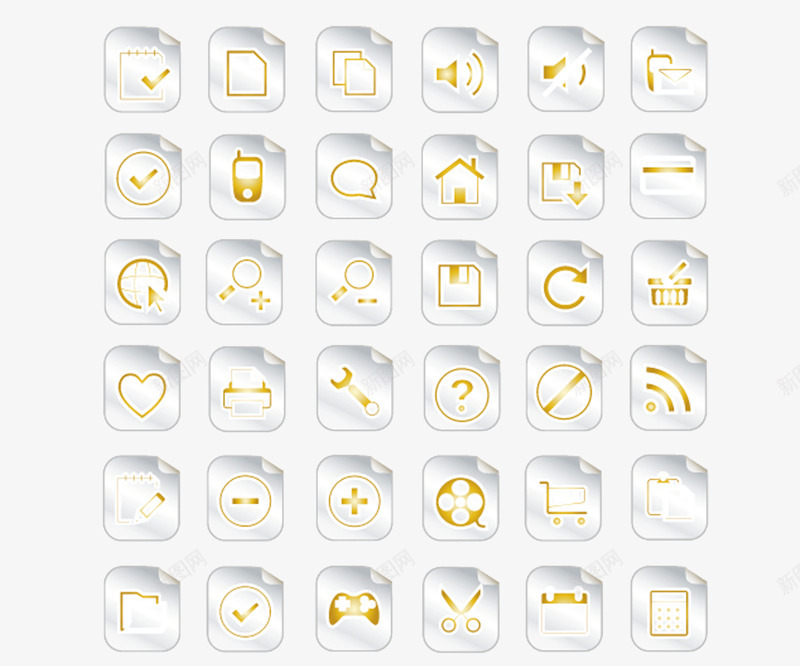 清新网站指示标签png免抠素材_88icon https://88icon.com 应用 指示 科技树 纸张 网站 金色