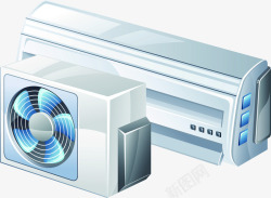 夏日卡通数码产品电风扇空调素材