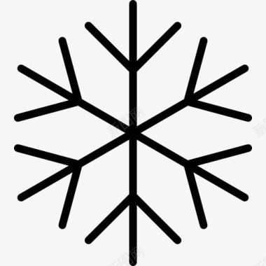 矢量冬天Snowflake图标图标