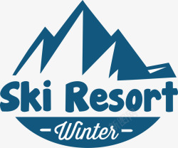 滑雪度假村标志素材