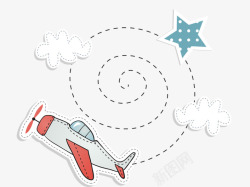 卡通飞行飞行的飞机片高清图片