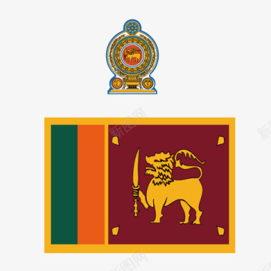 国家斯里兰卡国徽矢量图图标图标