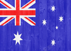 画在木板上的澳洲国旗素材